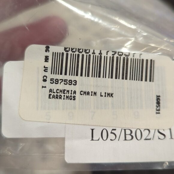 NEW Charles Albert Alchemia chain link earrings gold color - Picture 2 of 3